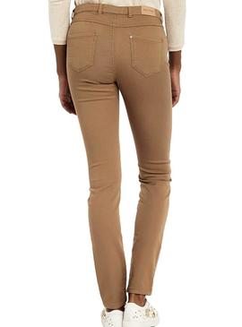 Pantalón Naf Naf Camel Skinny Para Mujer