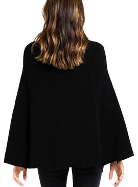 Poncho Naf Naf Negro Para Mujer