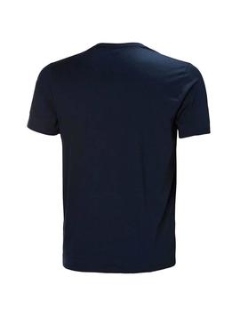 Camiseta Helly Hansen Yu Twin Marino Hombre