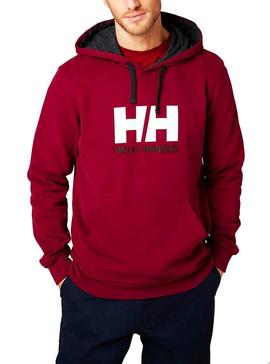 Sudadera Helly Hansen Logo Hoodie Granate Hombre