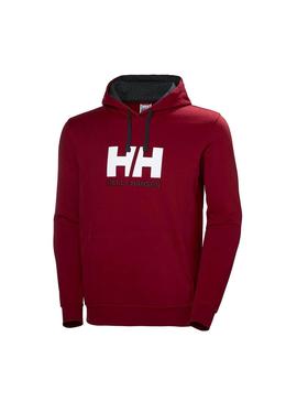 Sudadera Helly Hansen Logo Hoodie Granate Hombre
