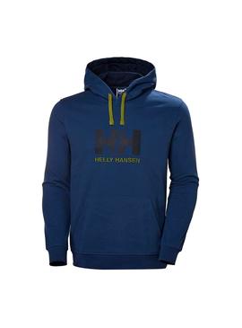 Sudadera Helly Hansen Logo Hoodie Azul Hombre