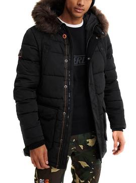 Parka Superdry Chinook Negra para Hombre