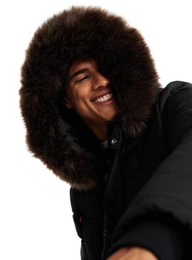 Parka Superdry Chinook Negra para Hombre