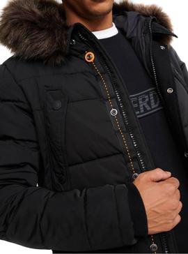 Parka Superdry Chinook Negra para Hombre