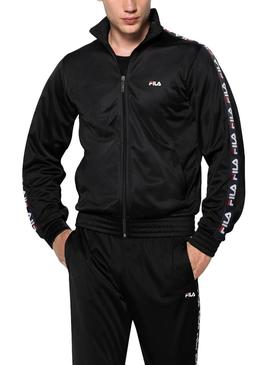 Chaqueta Fila Tape Negro Para Hombre