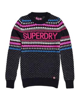 Jersey Superdry Oslo Fairisle Marino Mujer