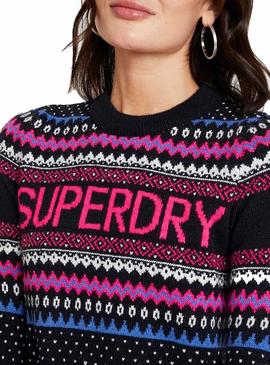 Jersey Superdry Oslo Fairisle Marino Mujer