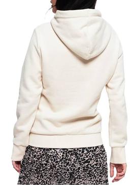 Sudadera Superdry Logo Premium Blanca Mujer