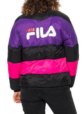 Cazadora Fila Reilly Colorblock Negro Para Mujer