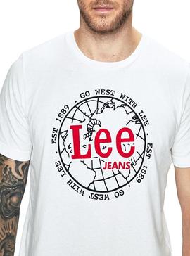 Camiseta Lee World Tee Blanca Hombre