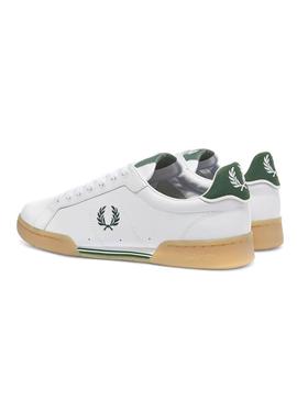 Zapatillas Fred Perry B722 Blanco Verde Hombre