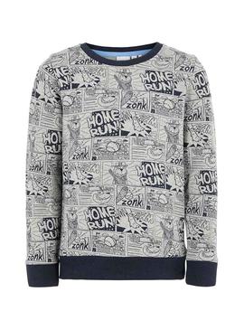 Sudadera Name It Otoon Gris Niño