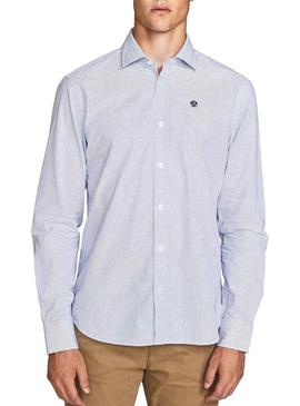 Camisa North Sails Topos Azul Hombre