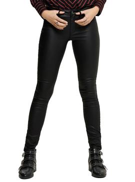 Pantalon Only Kendell Coated Negro Mujer