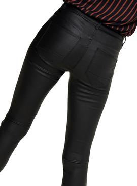 Pantalon Only Kendell Coated Negro Mujer