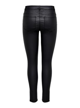 Pantalon Only Kendell Coated Negro Mujer