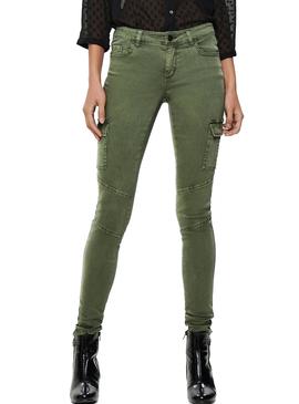 Pantalon Only Cece Verde Mujer