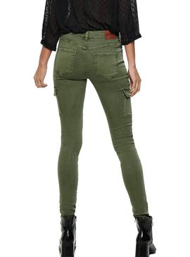 Pantalon Only Cece Verde Mujer