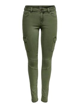 Pantalon Only Cece Verde Mujer