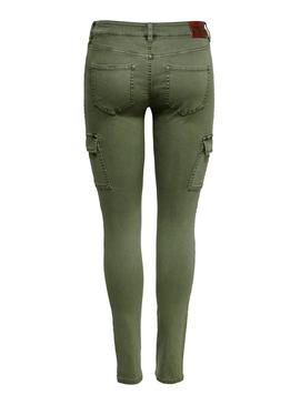 Pantalon Only Cece Verde Mujer