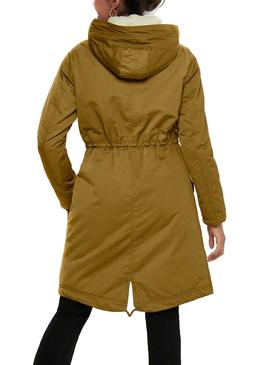 Parka Only Teresa Camel Mujer