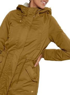 Parka Only Teresa Camel Mujer