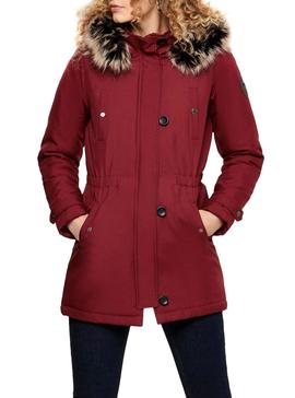 Parka Only Iris Granate Mujer