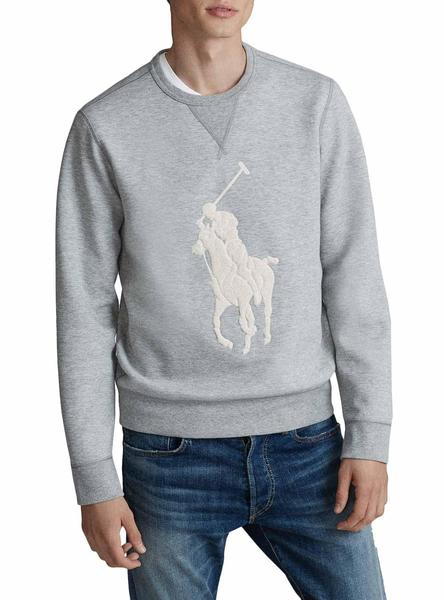 Sudadera Ralph Lauren Logo Gris Hombre