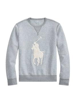 Sudadera Polo Ralph Lauren Big Logo Gris Hombre