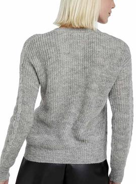 Chaqueta Naf Naf Pedreria Gris Mujer