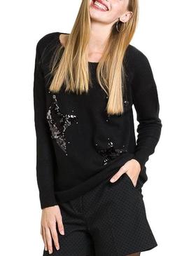 Jersey Naf Naf Estrella Negro Mujer