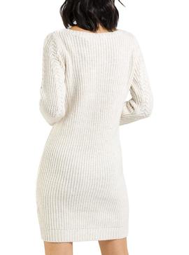 Vestido Naf Naf Tricot Beige Mujer