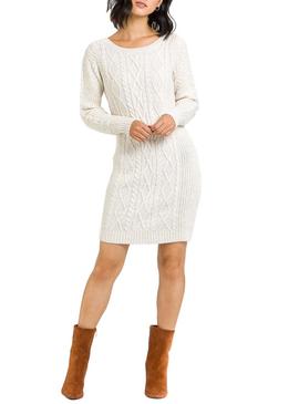 Vestido Naf Naf Tricot Beige Mujer