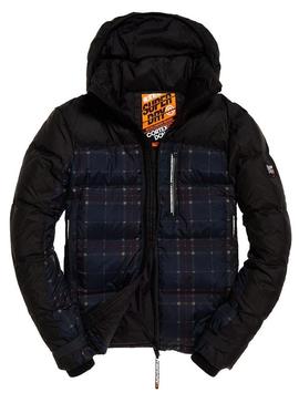 Chaqueta Superdry Cortex Down Cuadros Para Hombre