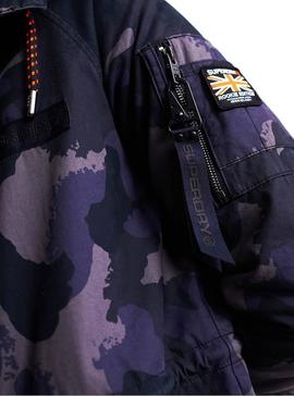 Parka Superdry Rookie Aviator Camo Azul Hombre