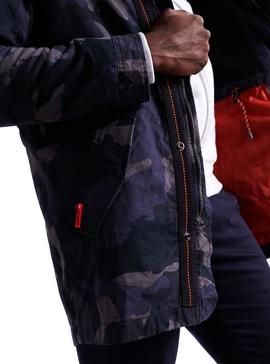 Parka Superdry Rookie Aviator Camo Azul Hombre