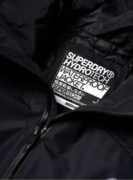 Parka Superdry Hydrotech Waterproof Negro Hombre