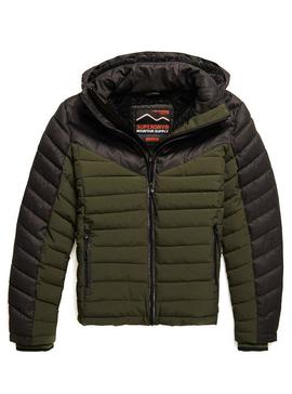 Chaqueta Superdry Tweed Mix Fuji Verde Para Hombre