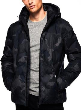 Chaqueta Superdry Acolchada Echo Camo Azul Hombre