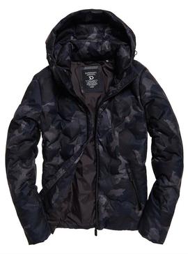 Chaqueta Superdry Acolchada Echo Camo Azul Hombre