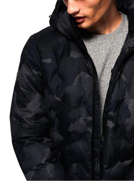 Chaqueta Superdry Acolchada Echo Camo Azul Hombre