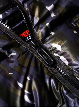 Abrigo Superdry Echo Quilt Camuflaje Para Hombre