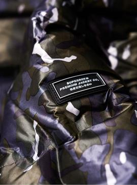 Abrigo Superdry Echo Quilt Camuflaje Para Hombre