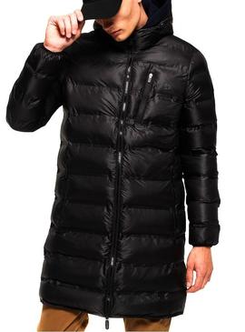 Abrigo Superdry Echo Quilt Negro Para Hombre