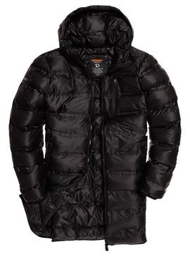 Abrigo Superdry Echo Quilt Negro Para Hombre