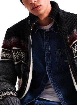 Chaqueta Superdry Icon Brynner Gris Para Hombre