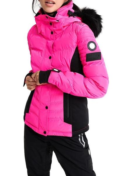 llegar Una noche el primero Chaqueta Superdry Luxe Snow Rosa Para Mujer