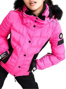 Chaqueta Superdry Luxe Snow Rosa Para Mujer