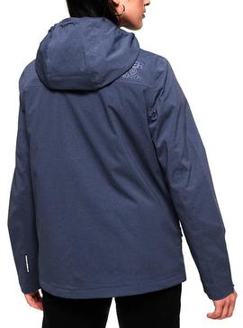 Chaqueta Superdry Alvia Waterproof Azul Mujer